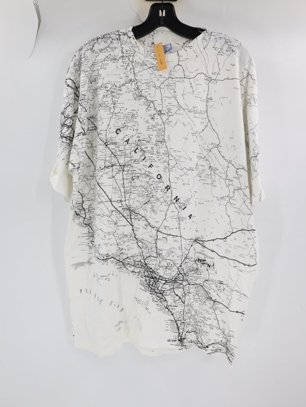 VTG NWOT All Sport Shirt Men XL ProWeight California Road Map Graphic Tee insana